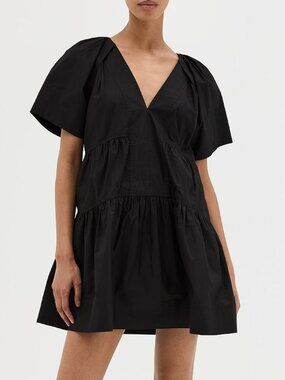 Like New- A.L.C. Camila Black Cotton Tiered DresS- Size 10